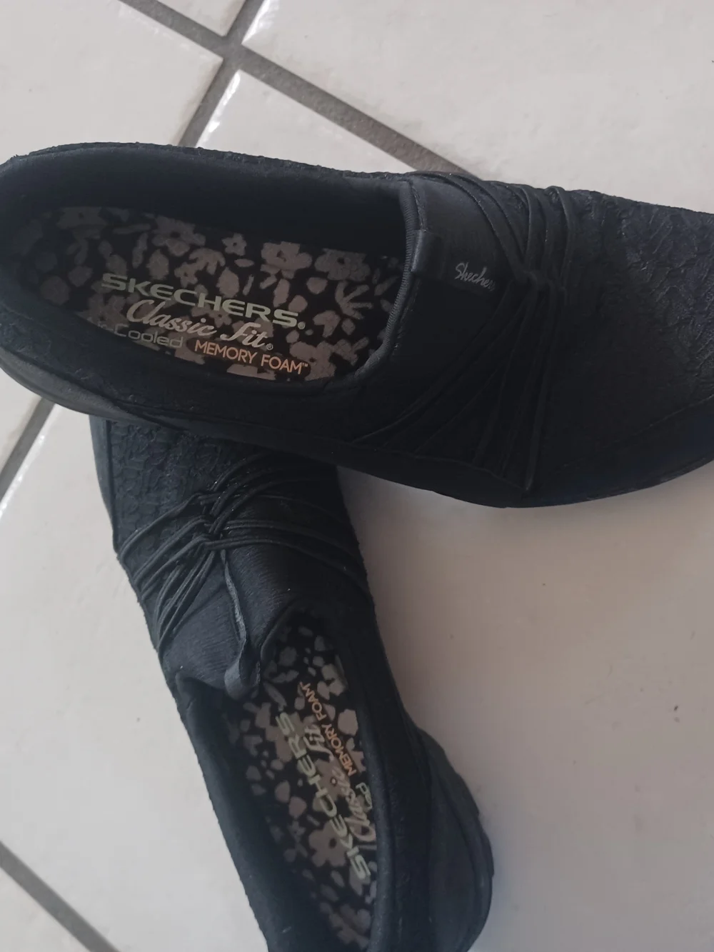 Skechers Black Slip-On Athletic Memory Foam Sneakers